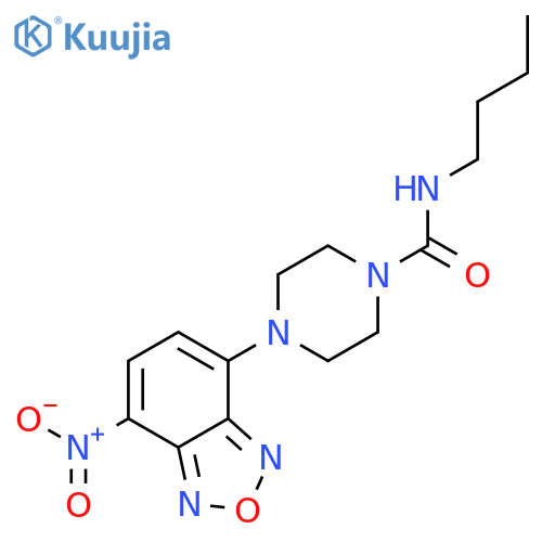 1-Piperazinecarboxamide, N-butyl-4-(7-nitro-2,1,3-benzoxadiazol-4-yl)- structure