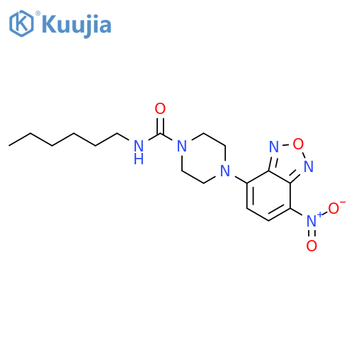 1-Piperazinecarboxamide, N-hexyl-4-(7-nitro-2,1,3-benzoxadiazol-4-yl)- structure