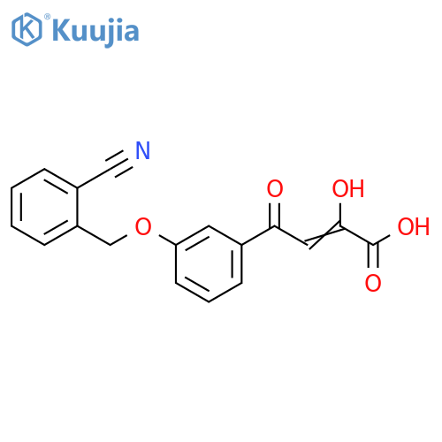 2-Butenoic acid,4-[3-[(2-cyanophenyl)methoxy]phenyl]-2-hydroxy-4-oxo- structure