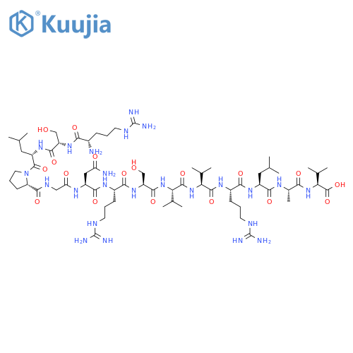 L-Valine,L-arginyl-L-seryl-L-leucyl-L-prolylglycyl-L-asparaginyl-L-arginyl-L-seryl-L-valyl-L-valyl-L-arginyl-L-leucyl-L-alanyl- structure
