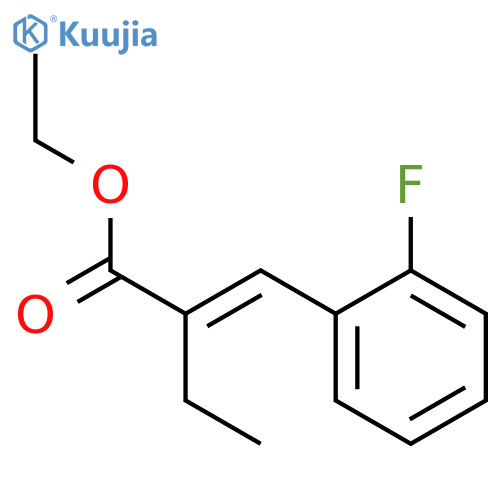 Butanoic acid, 2-[(2-fluorophenyl)methylene]-, ethyl ester, (2E)- structure