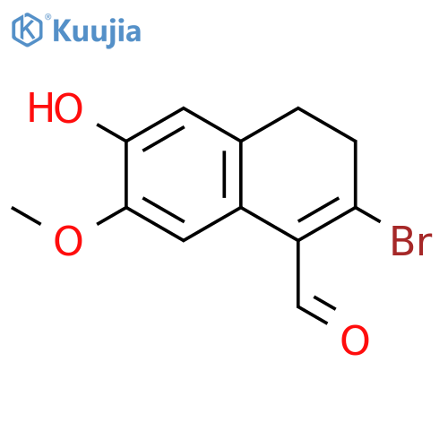 1-Naphthalenecarboxaldehyde,2-bromo-3,4-dihydro-6-hydroxy-7-methoxy- structure