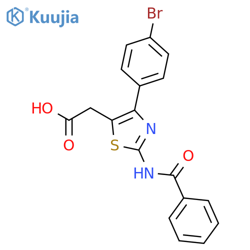5-Thiazoleacetic acid, 2-(benzoylamino)-4-(4-bromophenyl)- structure