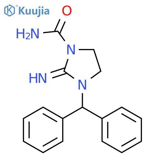 1-IMIDAZOLIDINECARBOXAMIDE, 3-(DIPHENYLMETHYL)-2-IMINO- structure