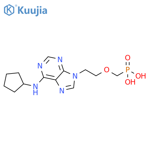 Phosphonic acid,[[2-[6-(cyclopentylamino)-9H-purin-9-yl]ethoxy]methyl]- structure