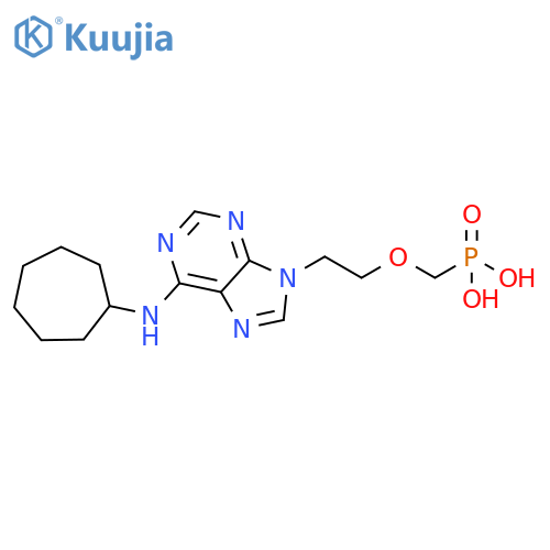 Phosphonic acid,[[2-[6-(cycloheptylamino)-9H-purin-9-yl]ethoxy]methyl]- structure