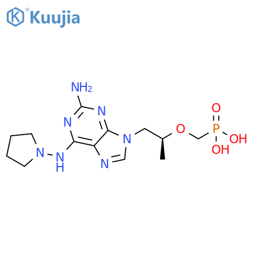 Phosphonic acid,[[(1S)-2-[2-amino-6-(1-pyrrolidinylamino)-9H-purin-9-yl]-1-methylethoxy]methyl]- structure