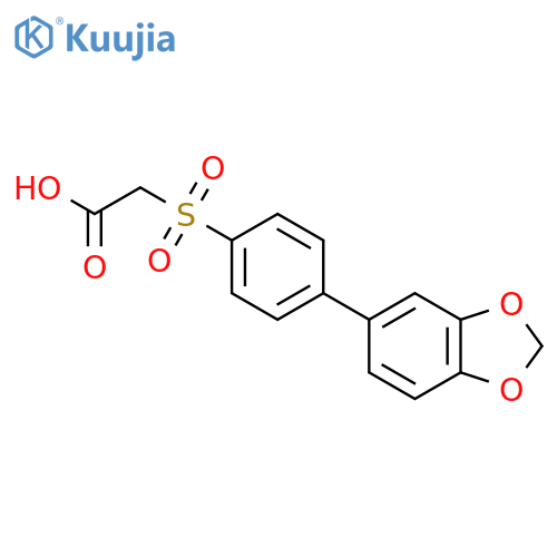 Acetic acid, [[4-(1,3-benzodioxol-5-yl)phenyl]sulfonyl]- structure