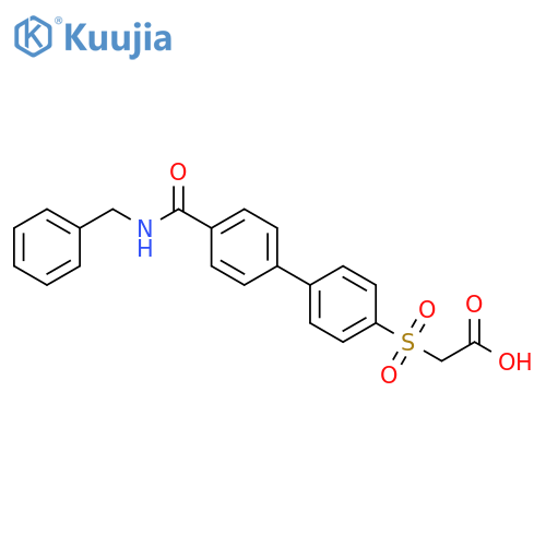 Acetic acid,[[4'-[[(phenylmethyl)amino]carbonyl][1,1'-biphenyl]-4-yl]sulfonyl]- structure