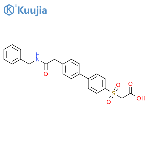 Acetic acid,[[4'-[2-oxo-2-[(phenylmethyl)amino]ethyl][1,1'-biphenyl]-4-yl]sulfonyl]- structure