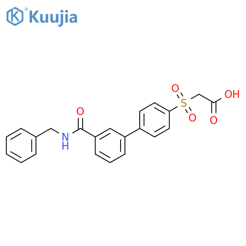 Acetic acid,[[3'-[[(phenylmethyl)amino]carbonyl][1,1'-biphenyl]-4-yl]sulfonyl]- structure