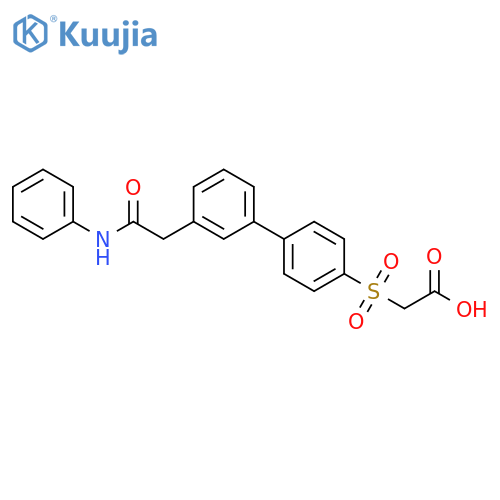 Acetic acid,[[3'-[2-oxo-2-(phenylamino)ethyl][1,1'-biphenyl]-4-yl]sulfonyl]- structure