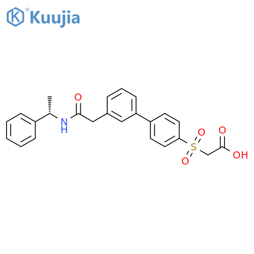Acetic acid,[[3'-[2-oxo-2-[[(1S)-1-phenylethyl]amino]ethyl][1,1'-biphenyl]-4-yl]sulfonyl]- structure