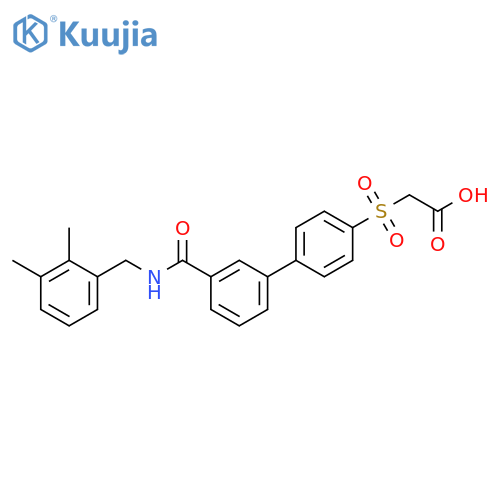 Acetic acid,[[3'-[[[(2,3-dimethylphenyl)methyl]amino]carbonyl][1,1'-biphenyl]-4-yl]sulfonyl]- structure
