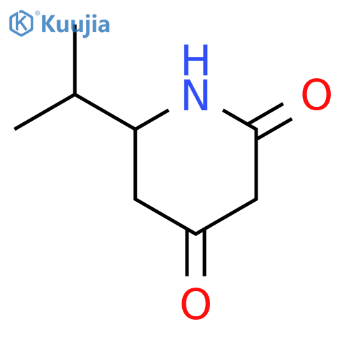 2,4-Piperidinedione, 6-(1-methylethyl)-, (6R)- structure