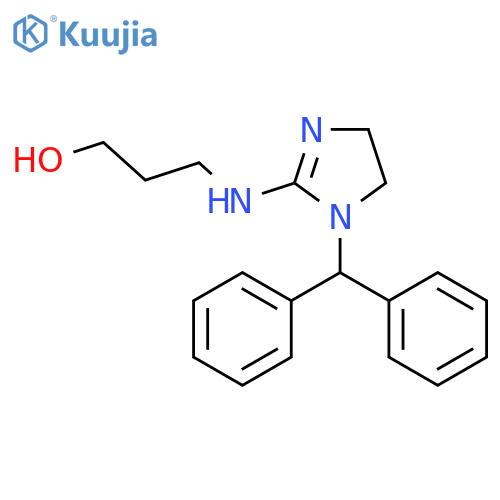 1-PROPANOL, 3-[[1-(DIPHENYLMETHYL)-4,5-DIHYDRO-1H-IMIDAZOL-2-YL]AMINO]- structure