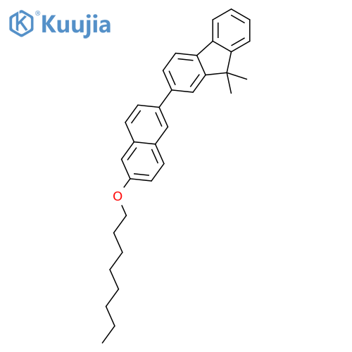 9H-Fluorene, 9,9-dimethyl-2-[6-(octyloxy)-2-naphthalenyl]- structure