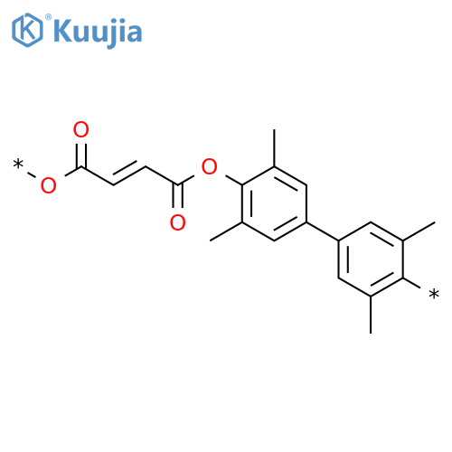 Poly[oxy[(2E)-1,4-dioxo-2-butene-1,4-diyl]oxy(3,3',5,5'-tetramethyl[1,1'-biphenyl]-4,4'-diyl)] structure