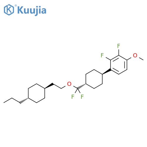 Benzene,1-[trans-4-[difluoro[2-(trans-4-propylcyclohexyl)ethoxy]methyl]cyclohexyl]-2,3-difluoro-4-methoxy- structure
