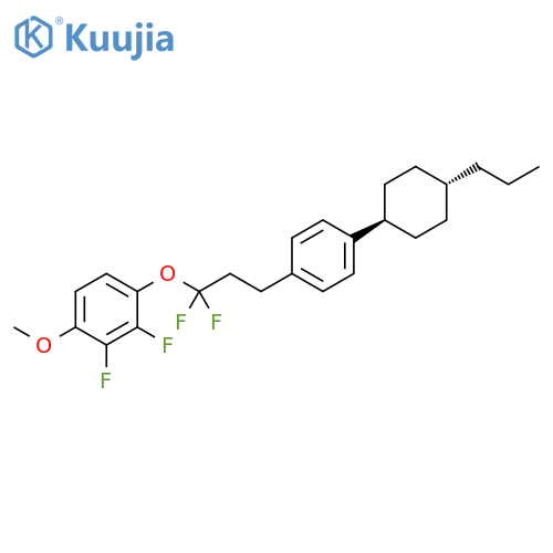 Benzene,1-[1,1-difluoro-3-[4-(trans-4-propylcyclohexyl)phenyl]propoxy]-2,3-difluoro-4-methoxy- structure