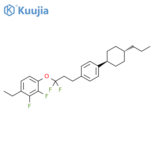 Benzene,1-[1,1-difluoro-3-[4-(trans-4-propylcyclohexyl)phenyl]propoxy]-4-ethyl-2,3-difluoro- structure