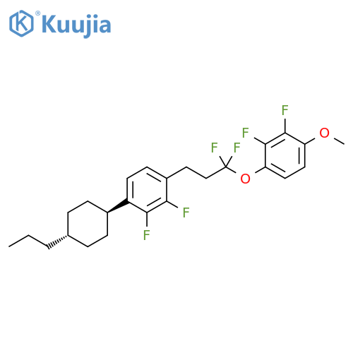 Benzene,1-[3-(2,3-difluoro-4-methoxyphenoxy)-3,3-difluoropropyl]-2,3-difluoro-4-(trans-4-propylcyclohexyl)- structure