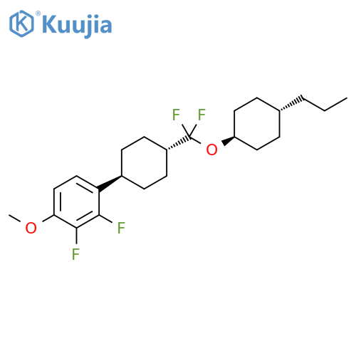 Benzene,1-[trans-4-[difluoro[(trans-4-propylcyclohexyl)oxy]methyl]cyclohexyl]-2,3-difluoro-4-methoxy- structure