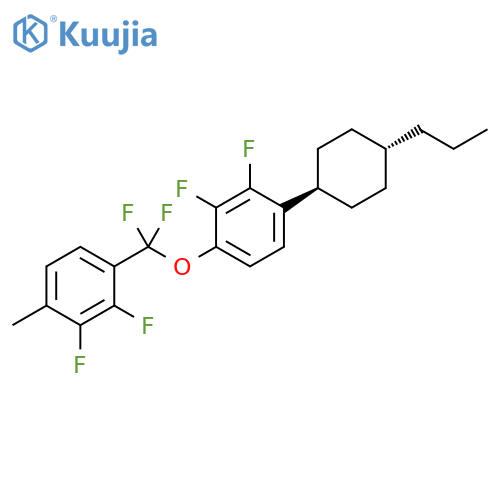 Benzene,1-[(2,3-difluoro-4-methylphenyl)difluoromethoxy]-2,3-difluoro-4-(trans-4-propylcyclohexyl)- structure