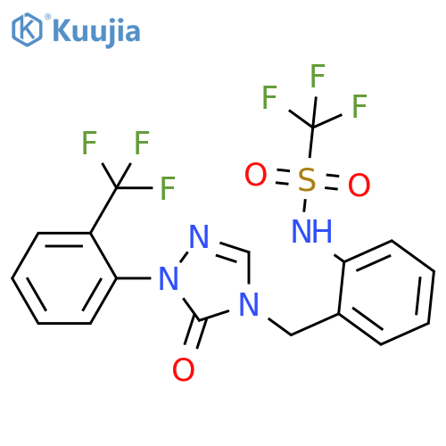Methanesulfonamide,N-[2-[[1,5-dihydro-5-oxo-1-[2-(trifluoromethyl)phenyl]-4H-1,2,4-triazol-4-yl]methyl]phenyl]-1,1,1-trifluoro- structure