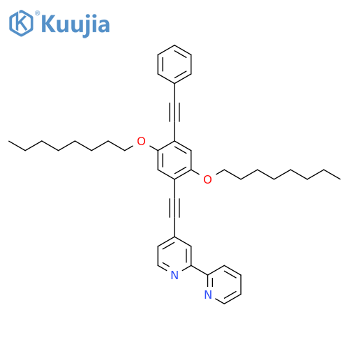 2,2'-Bipyridine, 4-[[2,5-bis(octyloxy)-4-(phenylethynyl)phenyl]ethynyl]- structure
