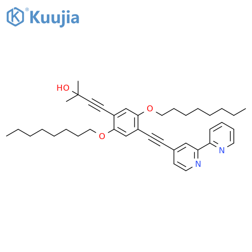 3-Butyn-2-ol,4-[4-([2,2'-bipyridin]-4-ylethynyl)-2,5-bis(octyloxy)phenyl]-2-methyl- structure