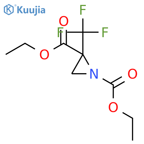 1,2-Aziridinedicarboxylic acid, 2-(trifluoromethyl)-, diethyl ester structure