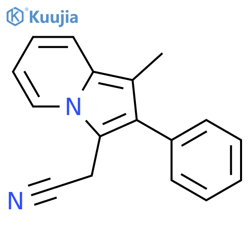 3-Indolizineacetonitrile, 1-methyl-2-phenyl- structure
