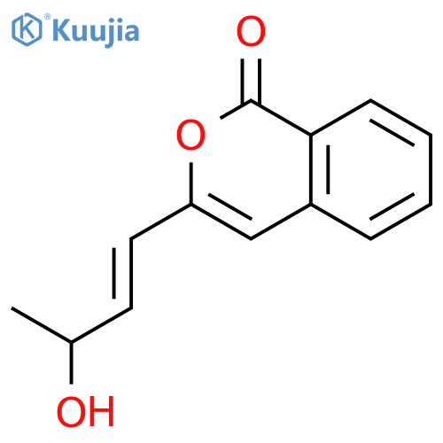 1H-2-Benzopyran-1-one, 3-[(1E,3R)-3-hydroxy-1-butenyl]- structure