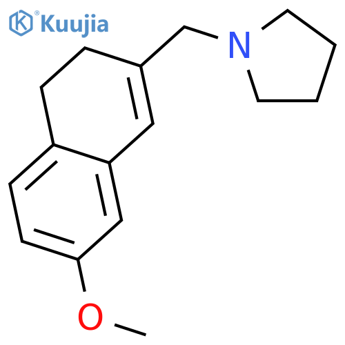 Pyrrolidine, 1-[(3,4-dihydro-7-methoxy-2-naphthalenyl)methyl]- structure