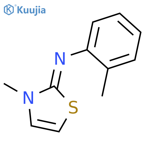 Benzenamine, 2-methyl-N-(3-methyl-2(3H)-thiazolylidene)- structure