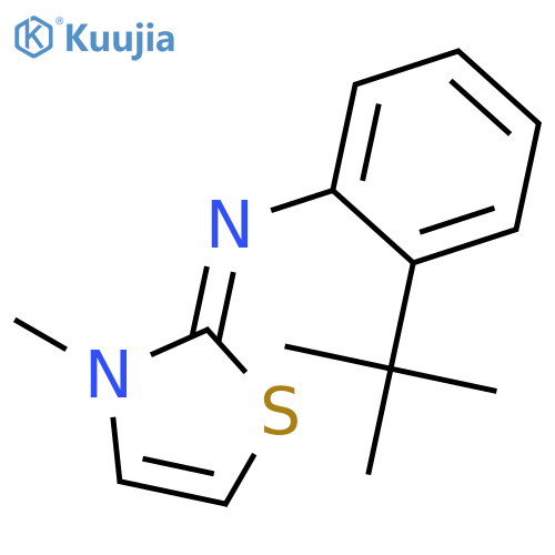 Benzenamine, 2-(1,1-dimethylethyl)-N-(3-methyl-2(3H)-thiazolylidene)- structure