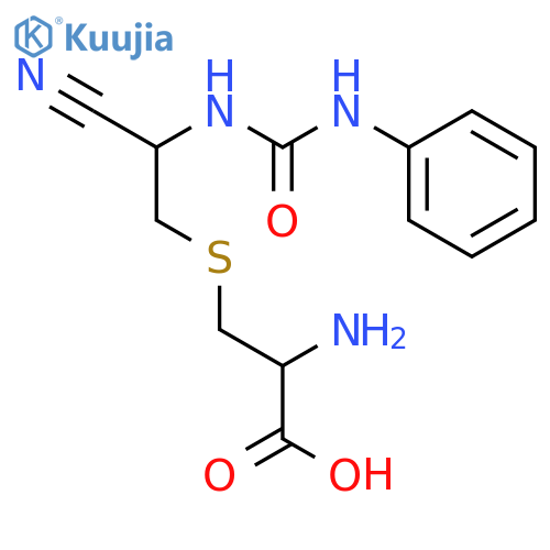 Cysteine, S-[2-cyano-2-[[(phenylamino)carbonyl]amino]ethyl]- structure