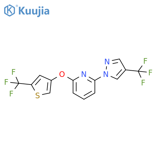 Pyridine,2-[4-(trifluoromethyl)-1H-pyrazol-1-yl]-6-[[5-(trifluoromethyl)-3-thienyl]oxy]- structure