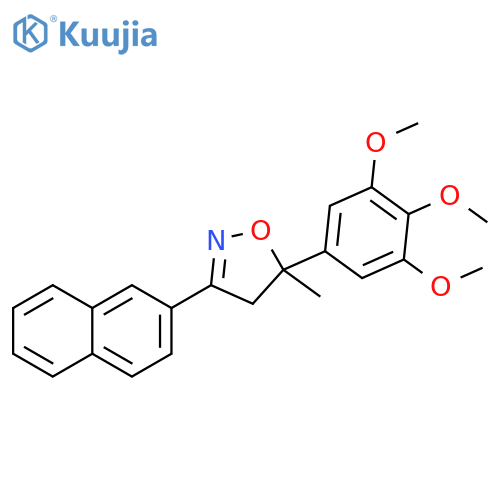 Isoxazole,4,5-dihydro-5-methyl-3-(2-naphthalenyl)-5-(3,4,5-trimethoxyphenyl)- structure