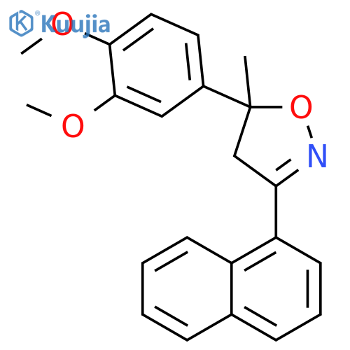 Isoxazole,5-(3,4-dimethoxyphenyl)-4,5-dihydro-5-methyl-3-(1-naphthalenyl)- structure