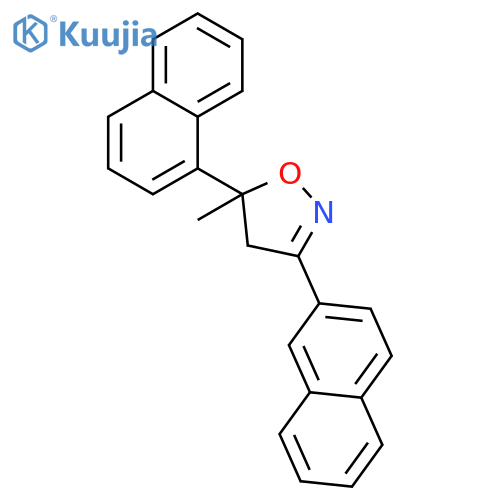 Isoxazole, 4,5-dihydro-5-methyl-5-(1-naphthalenyl)-3-(2-naphthalenyl)- structure