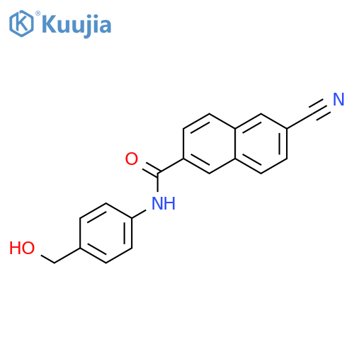 2-Naphthalenecarboxamide, 6-cyano-N-[4-(hydroxymethyl)phenyl]- structure