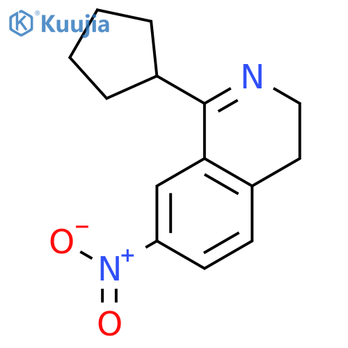 Isoquinoline, 1-cyclopentyl-3,4-dihydro-7-nitro- structure
