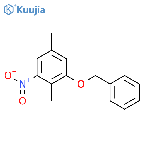 Benzene, 2,5-dimethyl-1-nitro-3-(phenylmethoxy)- structure