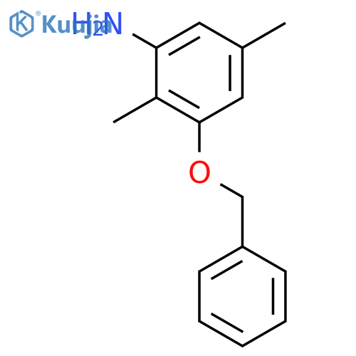 Benzenamine, 2,5-dimethyl-3-(phenylmethoxy)- structure