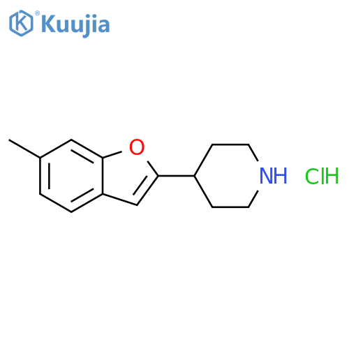 PIPERIDINE, 4-(6-METHYL-2-BENZOFURANYL)-, HYDROCHLORIDE structure