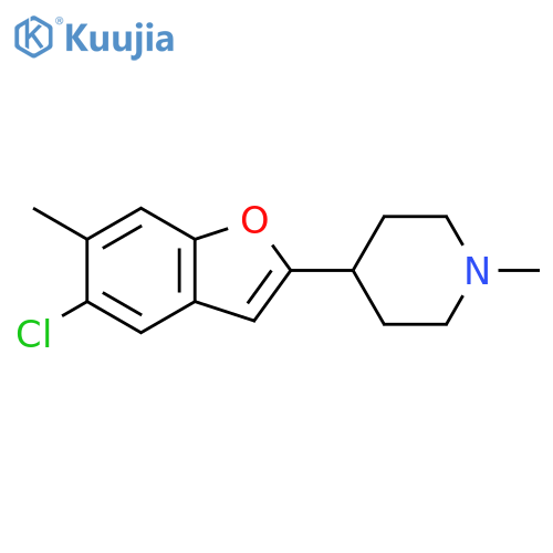 PIPERIDINE, 4-(5-CHLORO-6-METHYL-2-BENZOFURANYL)-1-METHYL- structure