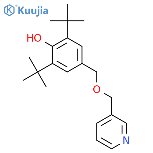 PHENOL, 2,6-BIS(1,1-DIMETHYLETHYL)-4-[(3-PYRIDINYLMETHOXY)METHYL]- structure