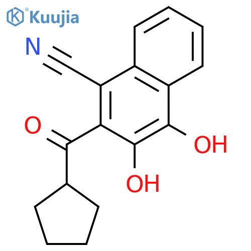 1-Naphthalenecarbonitrile, 2-(cyclopentylcarbonyl)-3,4-dihydroxy- structure